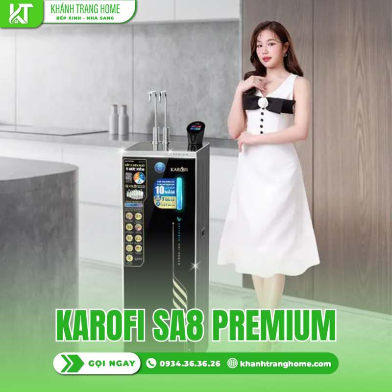 Máy lọc nước nóng lạnh Hydro-ion Kiềm Karofi SA8 PREMIUM - 12 Máy lọc nước nóng lạnh Hydro-ion Kiềm Karofi SA8 PREMIUM