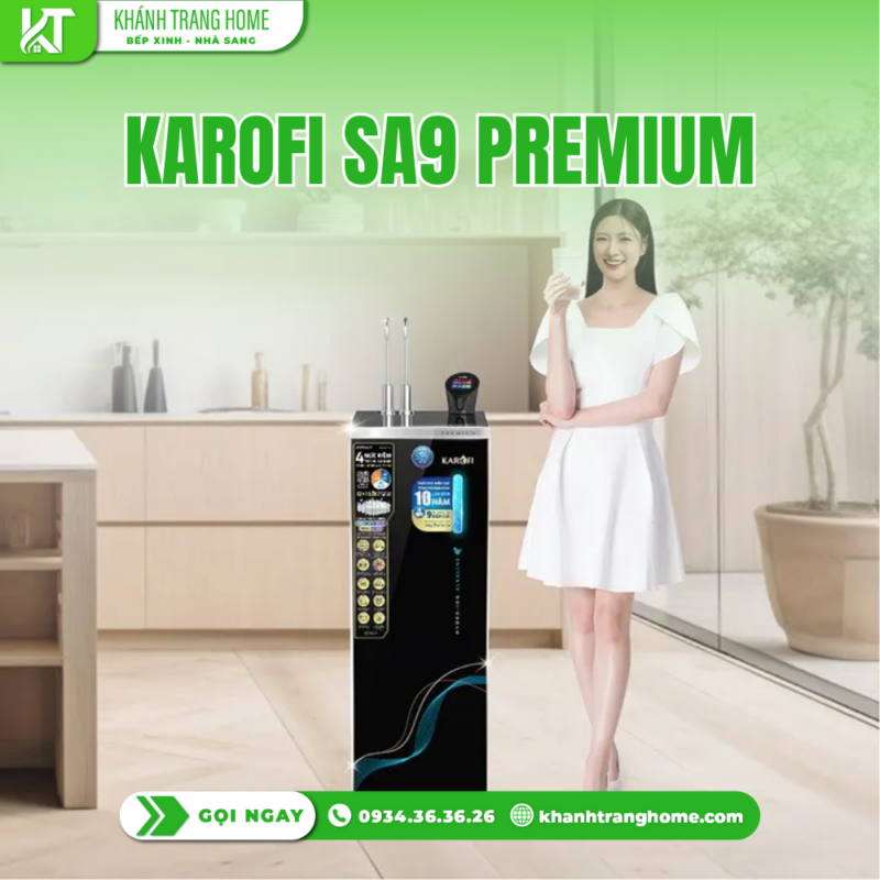 Máy lọc nước nóng lạnh Hydro-ion Kiềm Karofi SA9 PREMIUM - 22 Máy lọc nước nóng lạnh Hydro-ion Kiềm Karofi SA9 PREMIUM