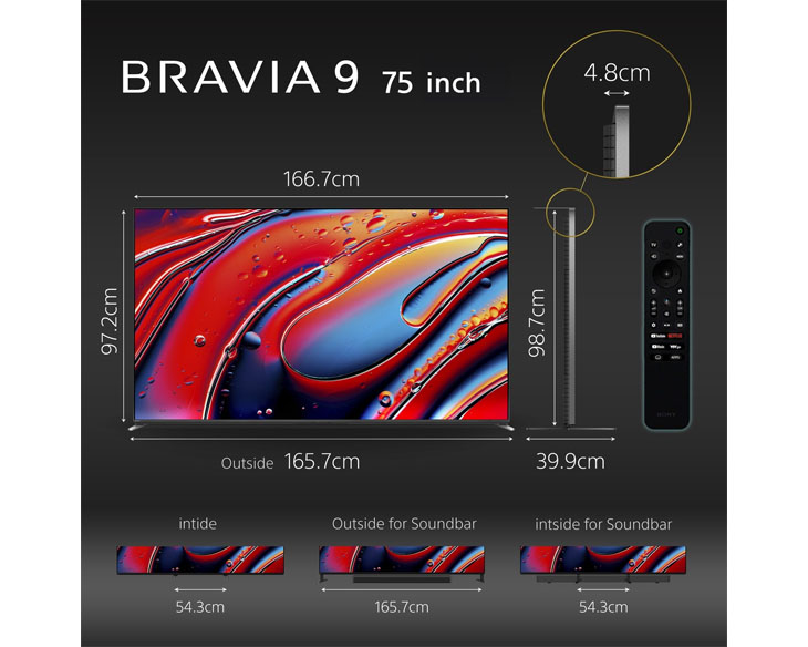 GOOGLE TIVI MINI LED SONY 4K 75 INCH K-75XR90 - 115 GOOGLE TIVI MINI LED SONY 4K 75 INCH K-75XR90