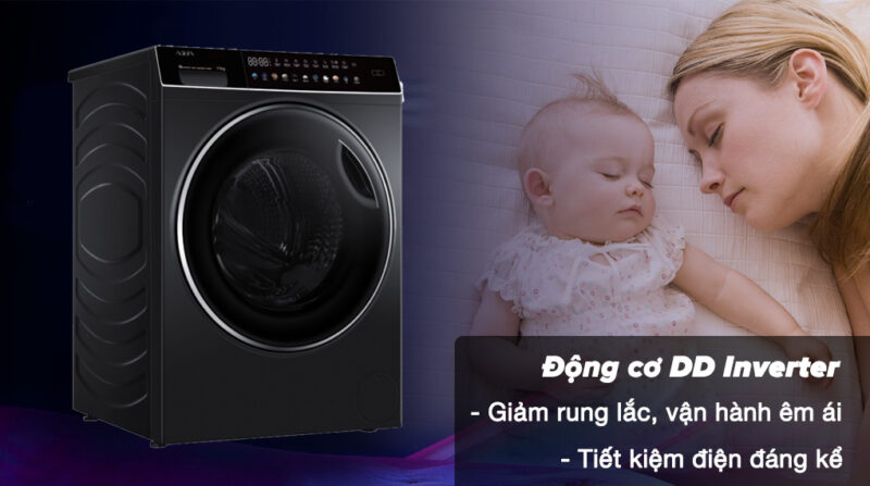 MÁY GIẶT AQUA INVERTER 11 KG AQD-DDW1100J(BK)