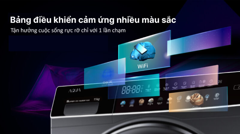 MÁY GIẶT AQUA INVERTER 11 KG AQD-DW1100J(BK)