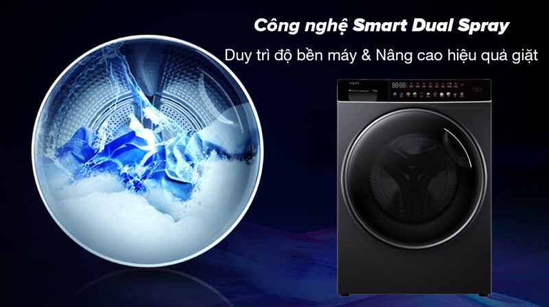 MÁY GIẶT SẤY AQUA 13/8 KG AQD-DH1300H(PS)