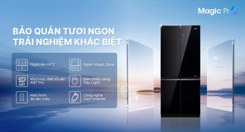 TỦ LẠNH AQUA INVERTER 529 LÍT AQR-M600XA(GB) - 12 TỦ LẠNH AQUA INVERTER 529 LÍT AQR-M600XA(GB) - 11