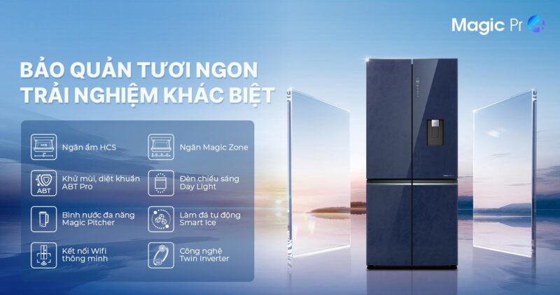 TỦ LẠNH AQUA INVERTER 522 LÍT AQR-MA600XA(WGL)U1 - 48 TỦ LẠNH AQUA INVERTER 522 LÍT AQR-MA600XA(WGL)U1 - 47