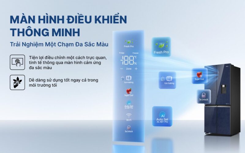 TỦ LẠNH AQUA INVERTER 522 LÍT AQR-MA600XA(WGL)U1 - 108 TỦ LẠNH AQUA INVERTER 522 LÍT AQR-MA600XA(WGL)U1