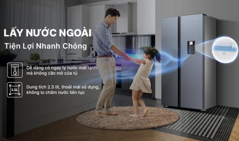 TỦ LẠNH AQUA INVERTER 569 LÍT AQR-S633XA(WSL)