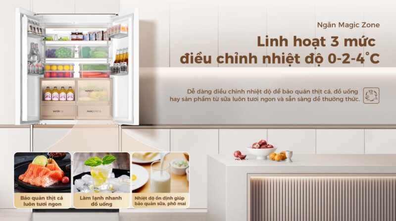 TỦ LẠNH AQUA INVERTER 508 LÍT AQR-MA580XA(MC)U1