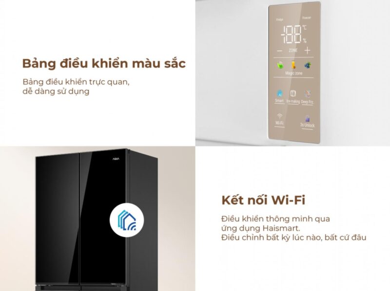 TỦ LẠNH AQUA INVERTER 508 LÍT AQR-MA580XA(GB)U1 - 101 TỦ LẠNH AQUA INVERTER 508 LÍT AQR-MA580XA(GB)U1