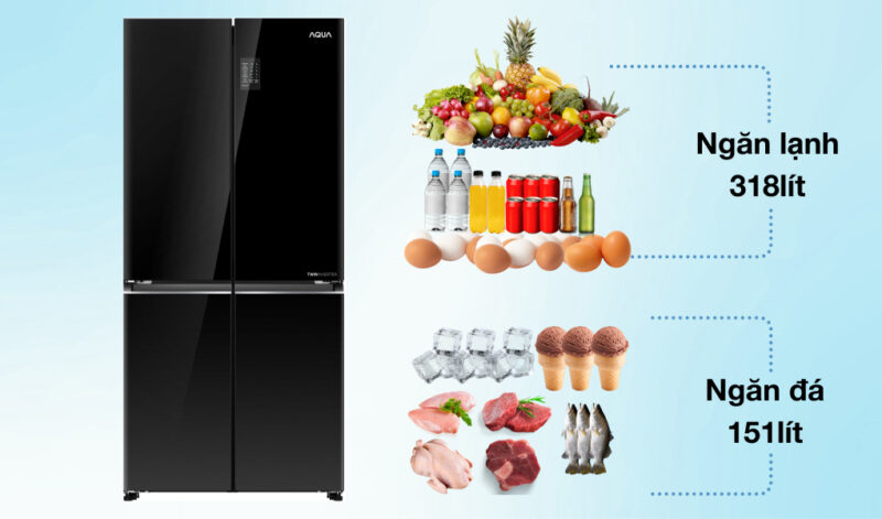 TỦ LẠNH AQUA INVERTER 469 LÍT AQR-M536XA(GB)