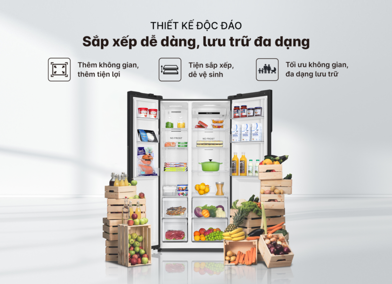 TỦ LẠNH AQUA INVERTER 550 LÍT AQR-S612XA(CBC) - 69 TỦ LẠNH AQUA INVERTER 550 LÍT AQR-S612XA(CBC)