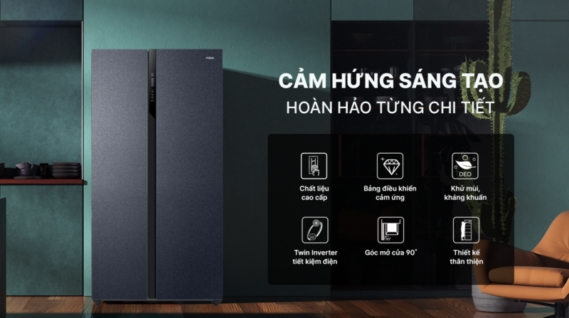 TỦ LẠNH AQUA INVERTER 550 LÍT AQR-S612XA(CBC) - 22 TỦ LẠNH AQUA INVERTER 550 LÍT AQR-S612XA(CBC) - 21