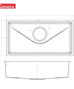 Chậu rửa bát phong cách Nhật bề mặt mịn Tari 800SM