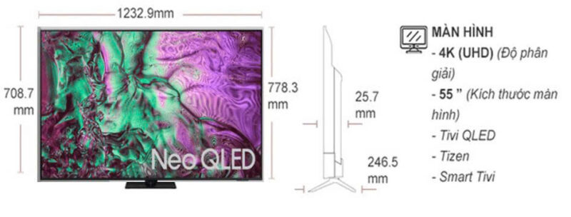 Smart Tivi Samsung Neo QLED 4K 55 Inch QA55QN80F - 2 Smart Tivi Samsung Neo QLED 4K 55 Inch QA55QN80F
