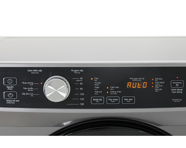 MÁY SẤY THÔNG HƠI AQUA 8 KG AQH-V800H(SS) - 8 MÁY SẤY THÔNG HƠI AQUA 8 KG AQH-V800H(SS) - 7