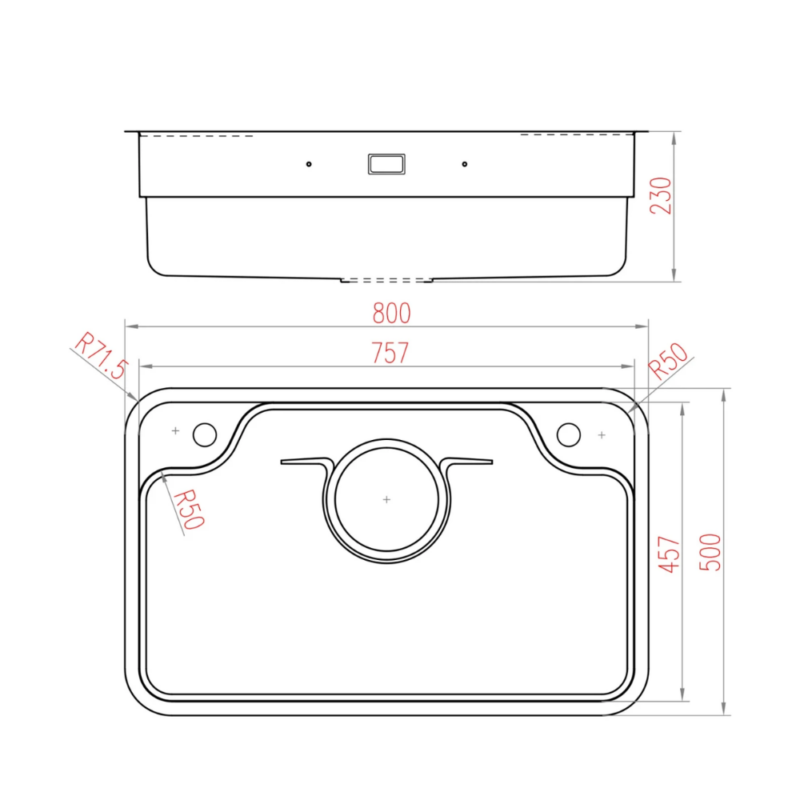 Chậu rửa chén Nobinox ARVO B180 - 34 Chậu rửa chén Nobinox ARVO B180