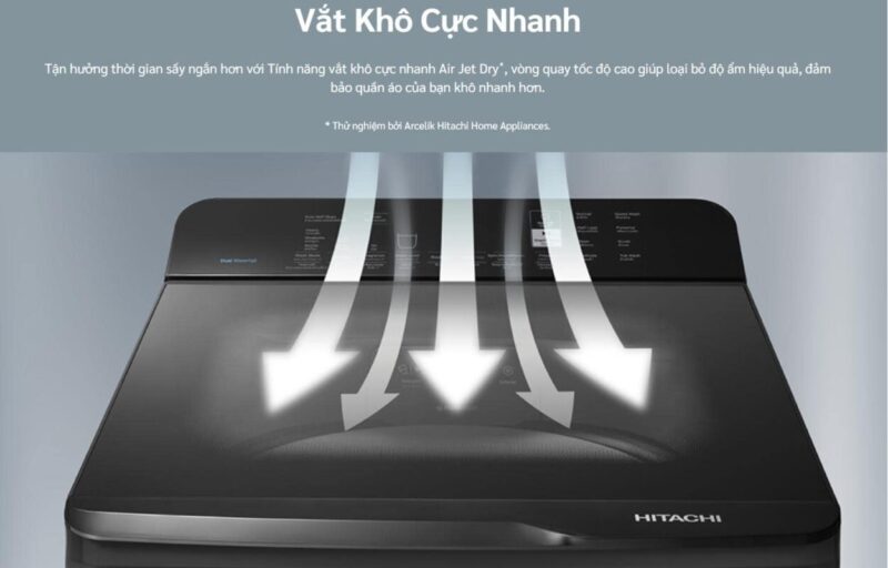 MÁY GIẶT HITACHI INVERTER 13.5 KG LTL H3MVJWT(GG)