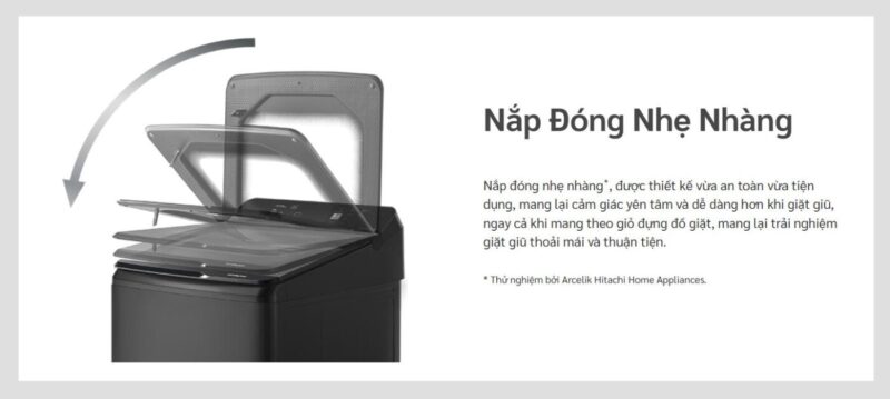 MÁY GIẶT HITACHI INVERTER 13.5 KG LTL H3MVJWT(GG)