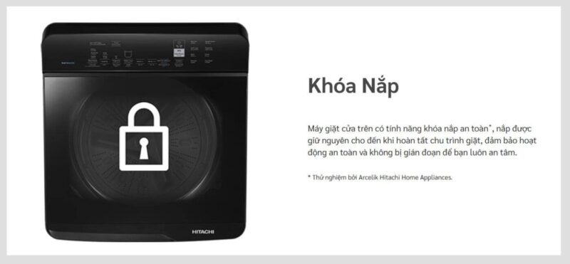 MÁY GIẶT HITACHI INVERTER 13.5 KG LTL H3MVJWT(GG)