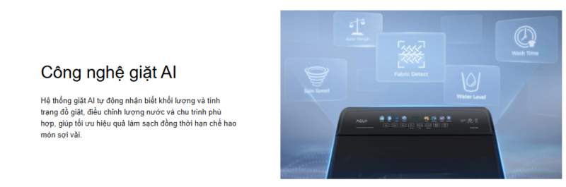 MÁY GIẶT AQUA INVERTER 10 KG AWM10-B316L(B) - 44 MÁY GIẶT AQUA INVERTER 10 KG AWM10-B316L(B)