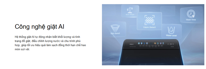 MÁY GIẶT AQUA INVERTER 10 KG AWM10-B2158L(B) - 4 MÁY GIẶT AQUA INVERTER 10 KG AWM10-B2158L(B)
