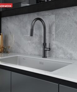 VÒI RỬA BÁT DÂY RÚT KONOX LASI GUN METAL - 25