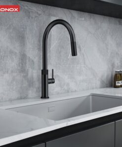 VÒI RỬA BÁT DÂY RÚT KONOX LASI GUN METAL - 23