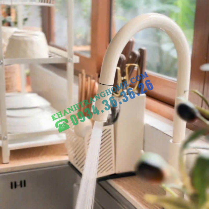 Vòi rửa bát dây rút Lasi Nude - 22 Vòi rửa bát dây rút KONOX Lasi Nude