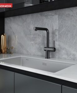 VÒI RỬA BÁT DÂY RÚT KONOX STREAM SMART GUN METAL - 23