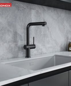 VÒI RỬA BÁT DÂY RÚT KONOX STREAM SMART GUN METAL - 25