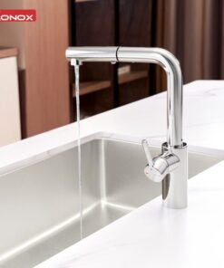 VÒI RỬA BÁT DÂY RÚT KONOX VIRA CHROME - 27