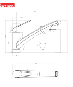 VÒI RỬA BÁT KONOX KIRA WHITE - 15