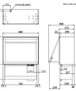 Giá bát đĩa nâng hạ điện Nhật Bản có sấy khô GARIS ML06.80HK