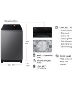 Máy giặt Samsung Inverter 17 kg WA17CG6442BDSV