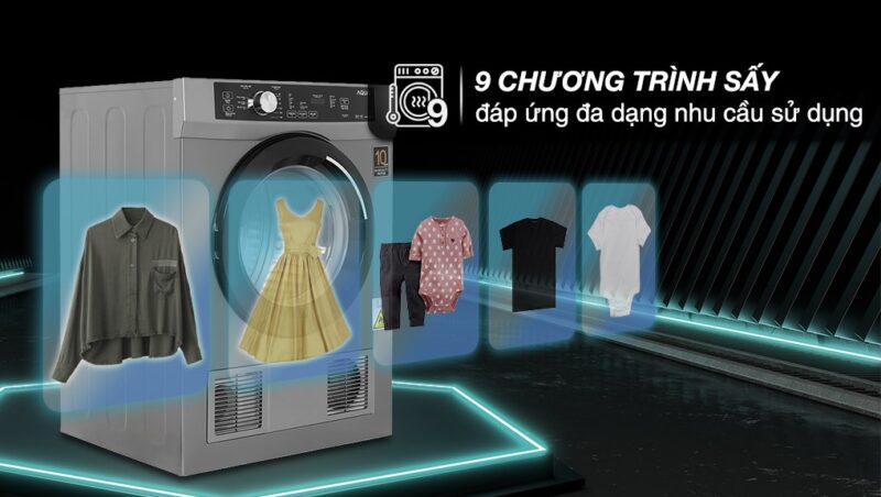 MÁY SẤY THÔNG HƠI AQUA 8 KG AQH-V800H(SS) - 61 MÁY SẤY THÔNG HƠI AQUA 8 KG AQH-V800H(SS)