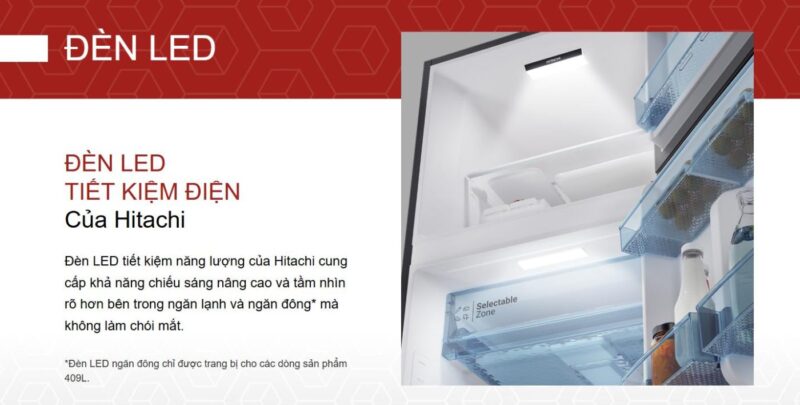 TỦ LẠNH HITACHI INVERTER 409 LÍT HRTN6443SAGBKVN