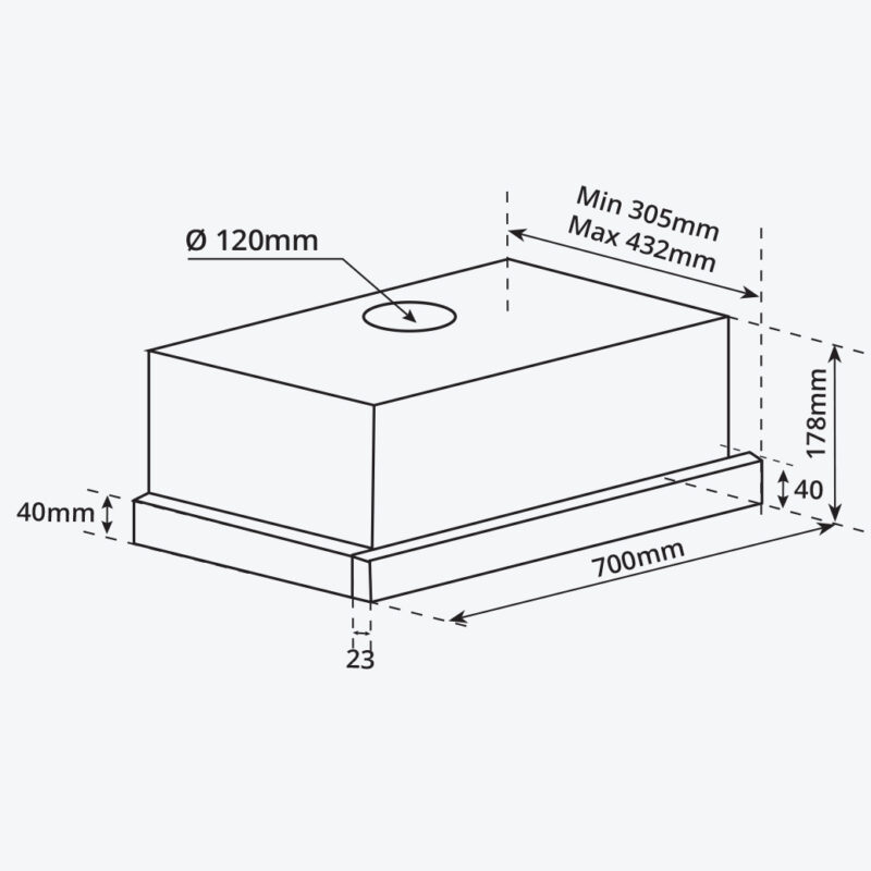 MÁY HÚT MÙI ÂM TỦ GARIS G3227 - 2 MÁY HÚT MÙI ÂM TỦ GARIS G3227