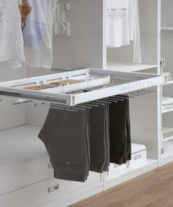 Giá vắt quần âu kết hợp để trang sức màu trắng 800mm Eurogold EVA590