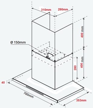 MÁY HÚT MÙI GARIS G3427 - 5 MÁY HÚT MÙI GARIS G3427