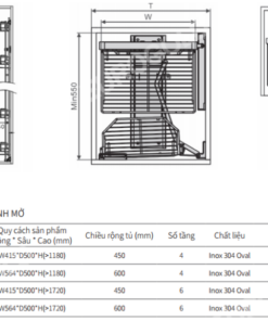 TỦ KHO NAN OVAL CÁNH MỞ EUROGOLD EKO13660 - 9