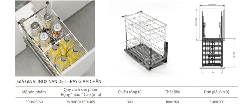 GIÁ GIA VỊ NAN DẸT EUROGOLD EPD4230VX