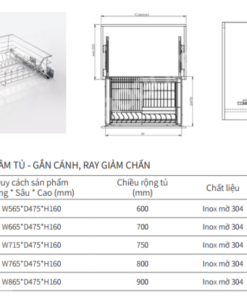 GIÁ BÁT ĐĨA INOX NAN ÂM TỦ EUROGOLD EGT7190VX - 13