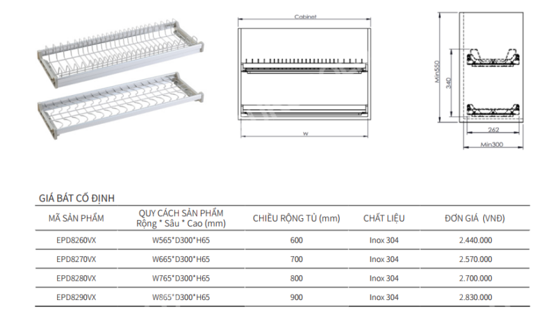 GIÁ BÁT CỐ ĐỊNH EUROGOLD EPD8270VX