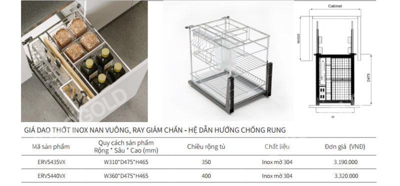 GIÁ DAO THỚT NAN VUÔNG EUROGOLD ERV5435VX