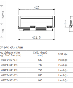 GIÁ XOONG NỒI HỘP 2 LỚP ĐÁY, GẮN CÁNH EUROGOLD EUB7590 - 17