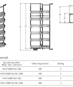 TỦ KHO INOX HỘP CÁNH MỞ EUROGOLD EKM10660 - 29