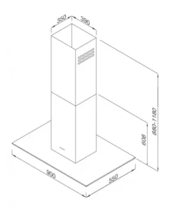 Máy Hút Mùi Malloca MC-9053 (MC9053) ISLA Đảo Bếp