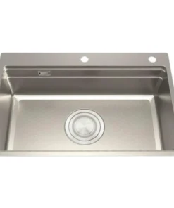 Chậu Rửa Chén Bát Malloca MS 7650 (MS7650) Linen Inox 304 1 Hộc