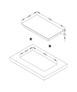 Bếp Từ Malloca MDI 302 FZ Đôi Mặt Kính Âm Domino