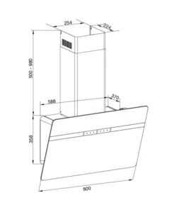Máy Hút Khói Khử Mùi Malloca MC 80ECO (MC80ECO) Áp Tường Dạng Nghiêng
