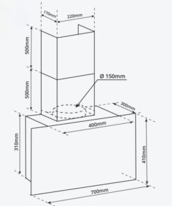 MÁY HÚT MÙI KÍNH THẲNG GARIS G3327 - 6 MÁY HÚT MÙI KÍNH THẲNG GARIS G3327